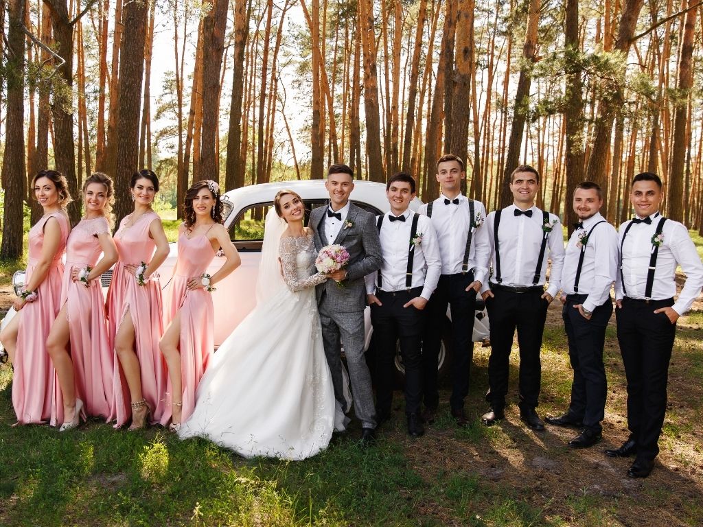 Gruppenfotos Hochzeit - Hochzeitsfotos mit den Trauzeugen