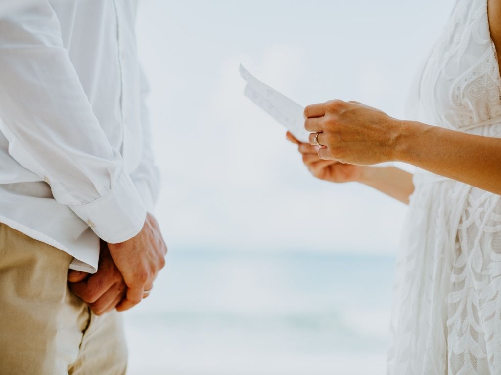 Standesamtliche Hochzeit Ideen - selbstgeschriebenes Ehegelübde