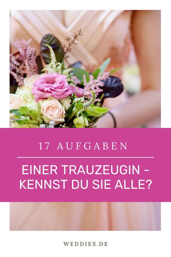 Aufgaben einer Trauzeugin - Kennst du sie alle?