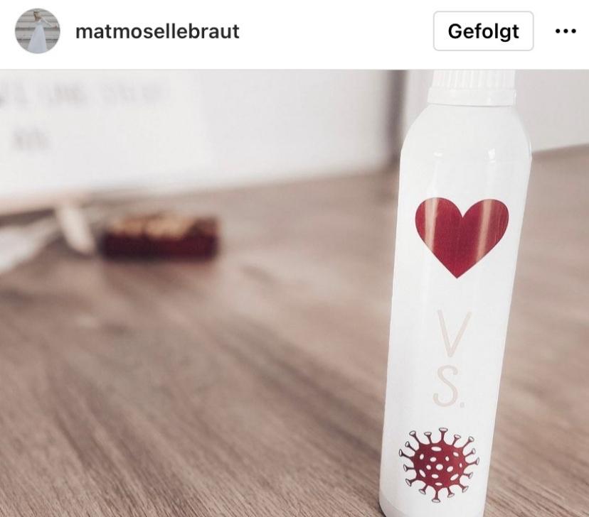 Hochzeit feiern während Corona Ideen - DIY Desinfektionsspray