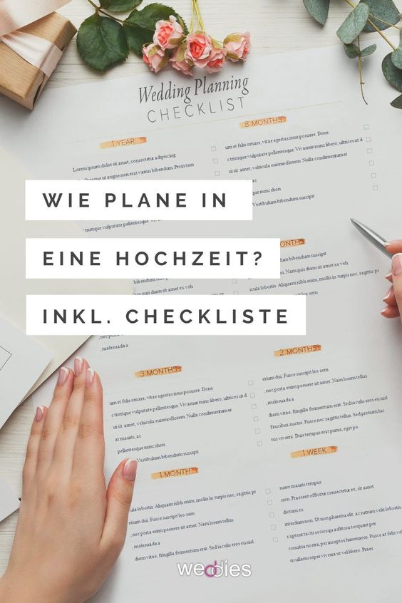 Wie plane ich eine Hochzeit - Fahrplan inkl. Checkliste