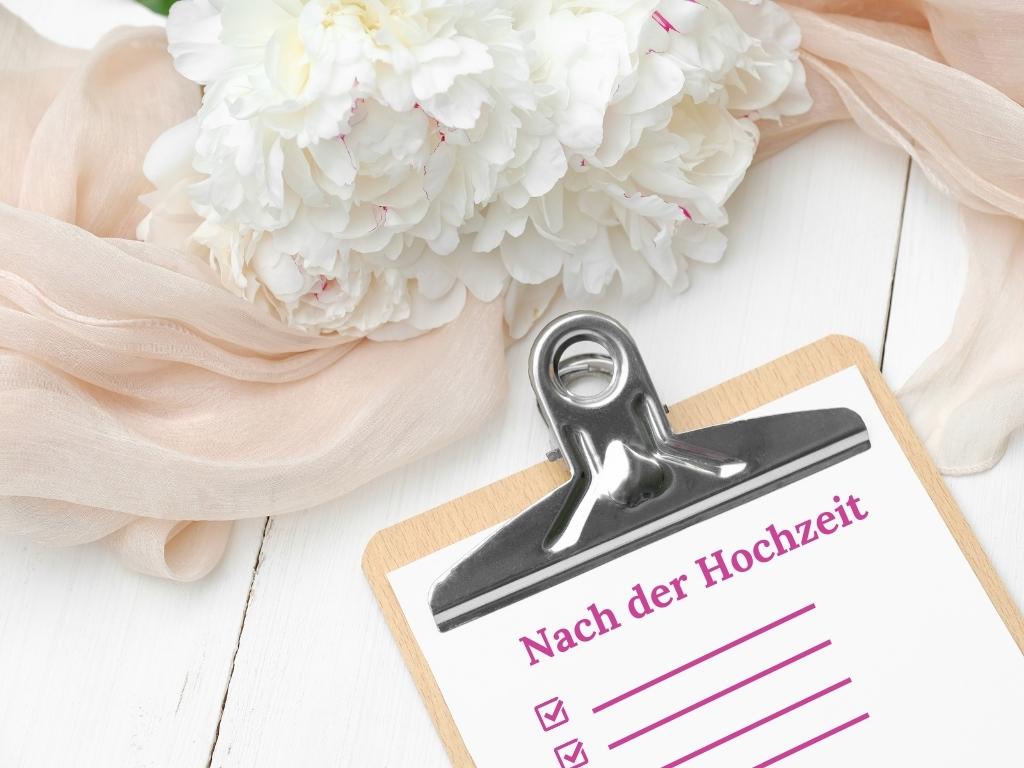 Aufgaben nach der Hochzeit - Checkliste nach der Hochzeit