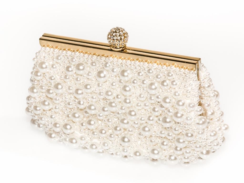 Ideen mit Perlen für die Hochzeit - Brauttasche mit Perlen