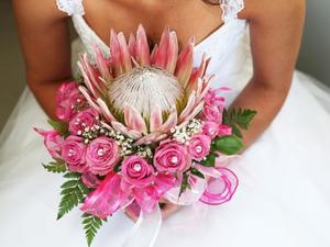 Hochzeitsblumen Herbst Protea