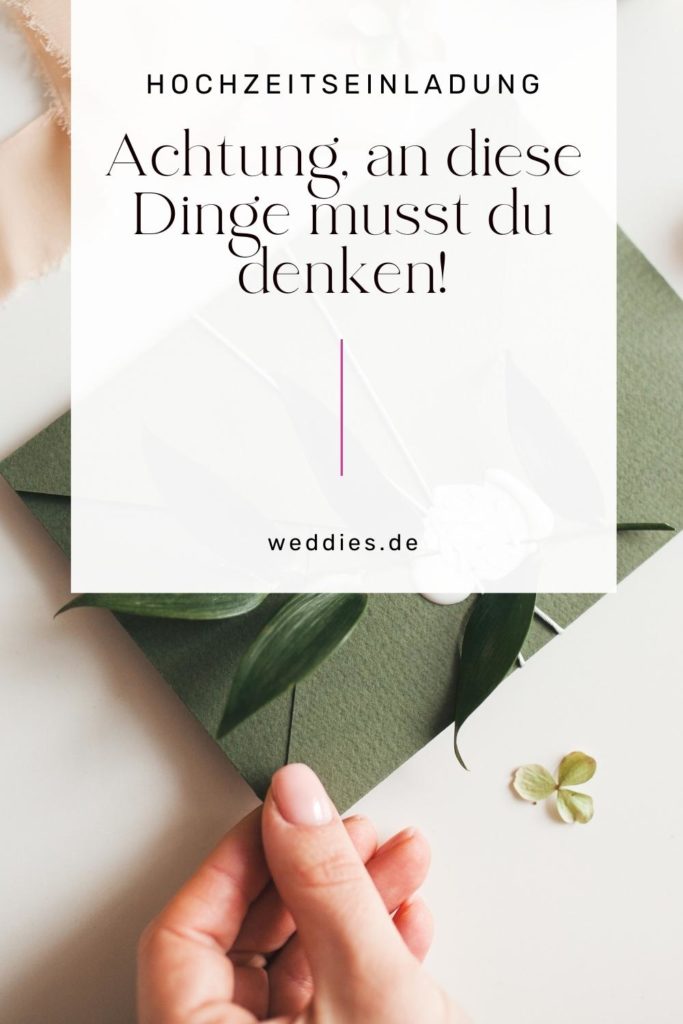 Hochzeitseinladung- An diese Dinge musst du denken