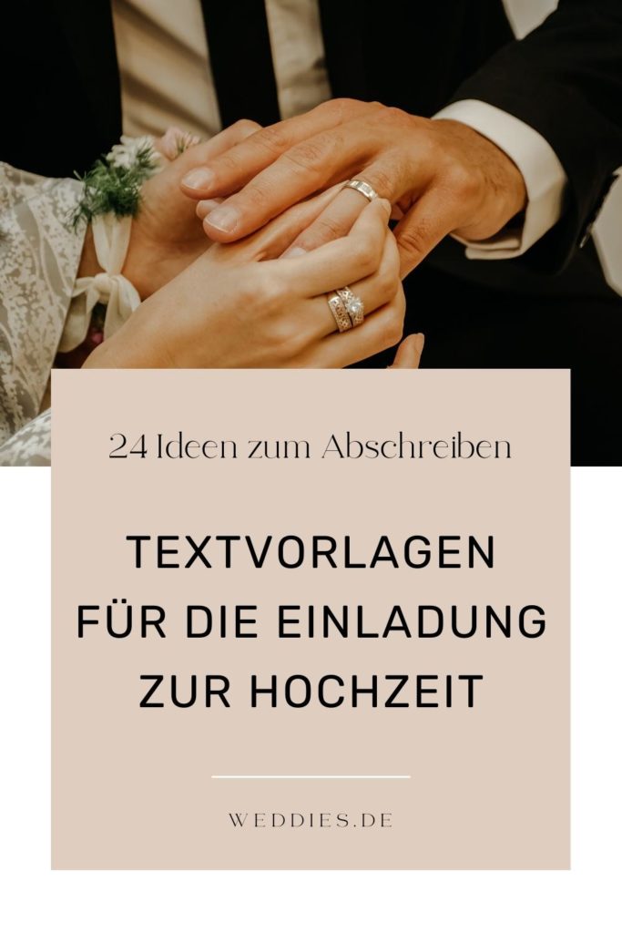 Textvorlage Hochzeitseinladung - 24 Ideen zum Abschreiben