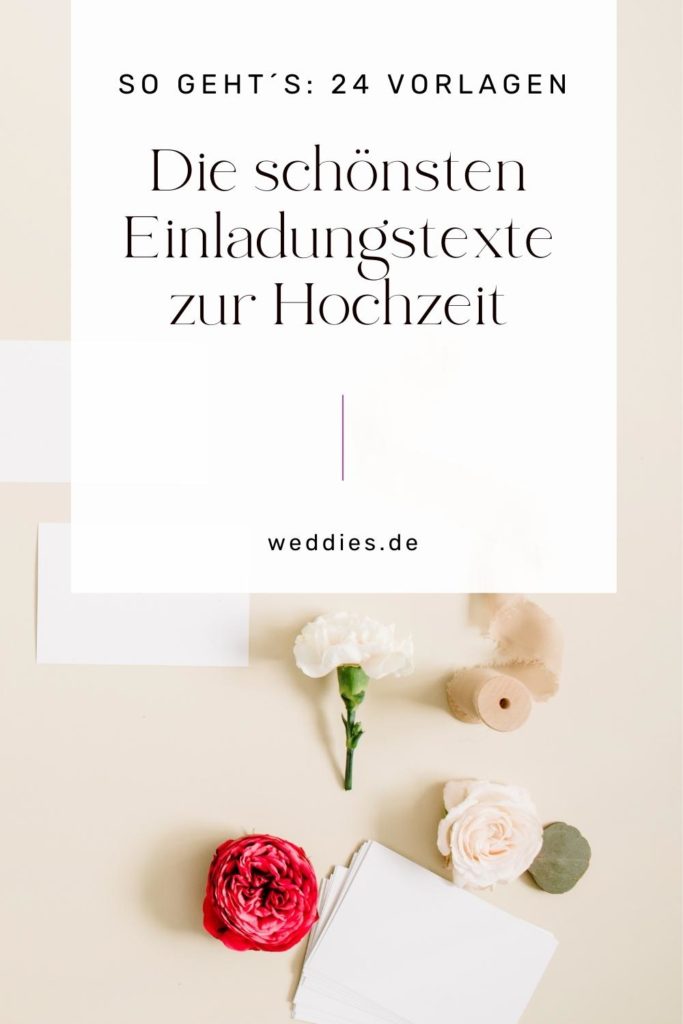 Textvorlage Hochzeitseinladung - Die schönsten Einladungstexte zur Hochzeit