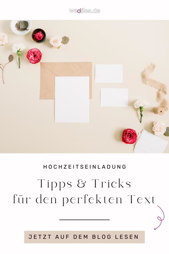 Textvorlage Hochzeitseinladung - Tipps und Tricks für den perfekten Text