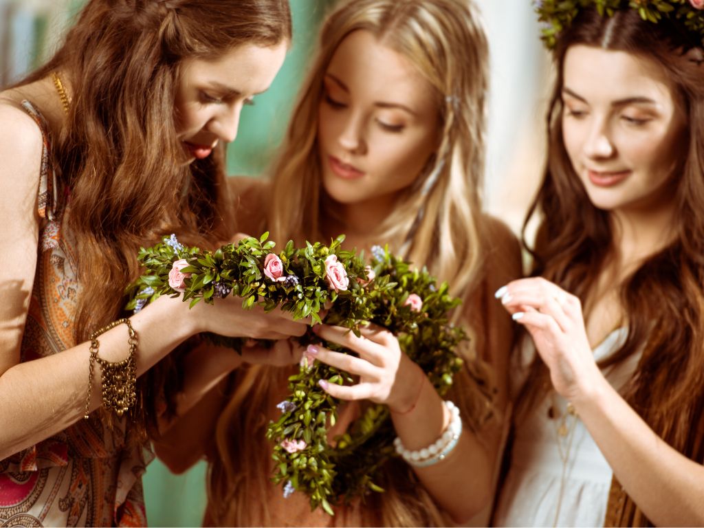 Hochzeitsbräuche aus Polen - Blumenkranz binden