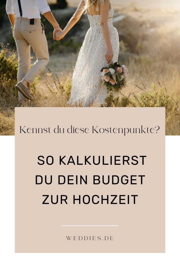 Kostenpunkte der Hochzeit