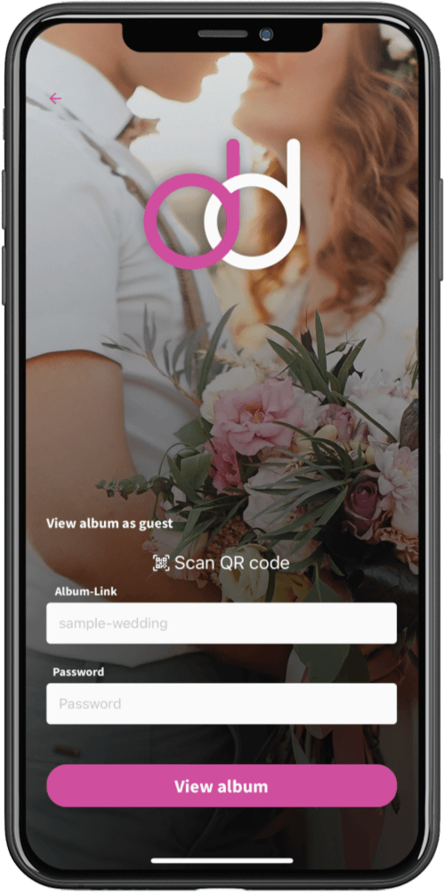 qr code to upload wedding photos