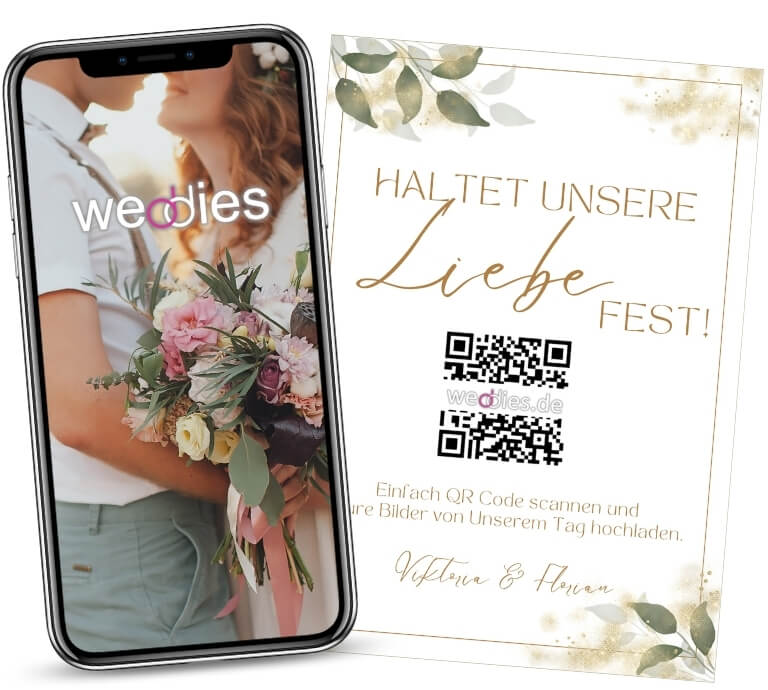 QR Code Bildergalerie weddies QR Code für Bilder der Hochzeit