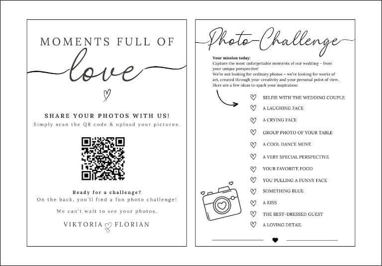 Weddies QR Code Template Photo Challenge