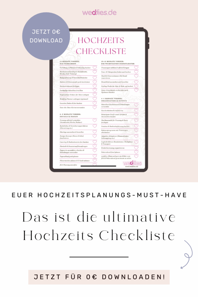 Checkliste Hochzeitsplaner