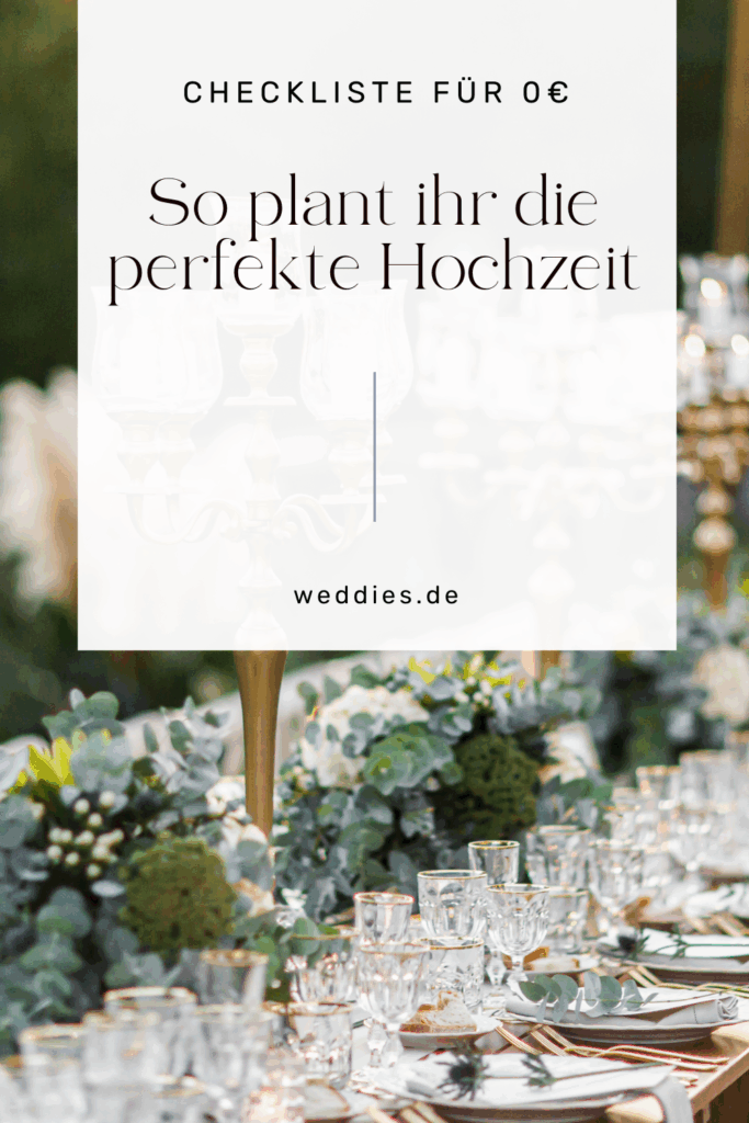 Checkliste Hochzeitsplaner - Hochzeitstisch