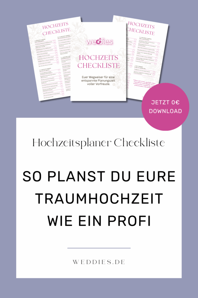 Checkliste Hochzeitsplaner