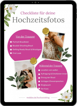 Checkliste Hochzeitsfotots im Tablet