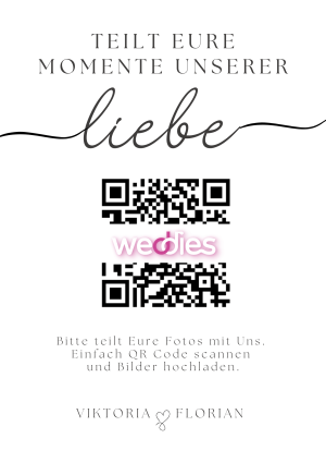 Hochzeits QR-Code Vorlage Liebe